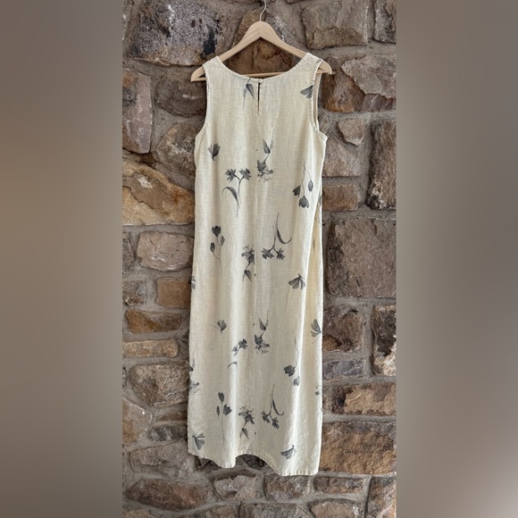 Vintage 100% linen cottage core jumper dress large - Picture 4 of 4